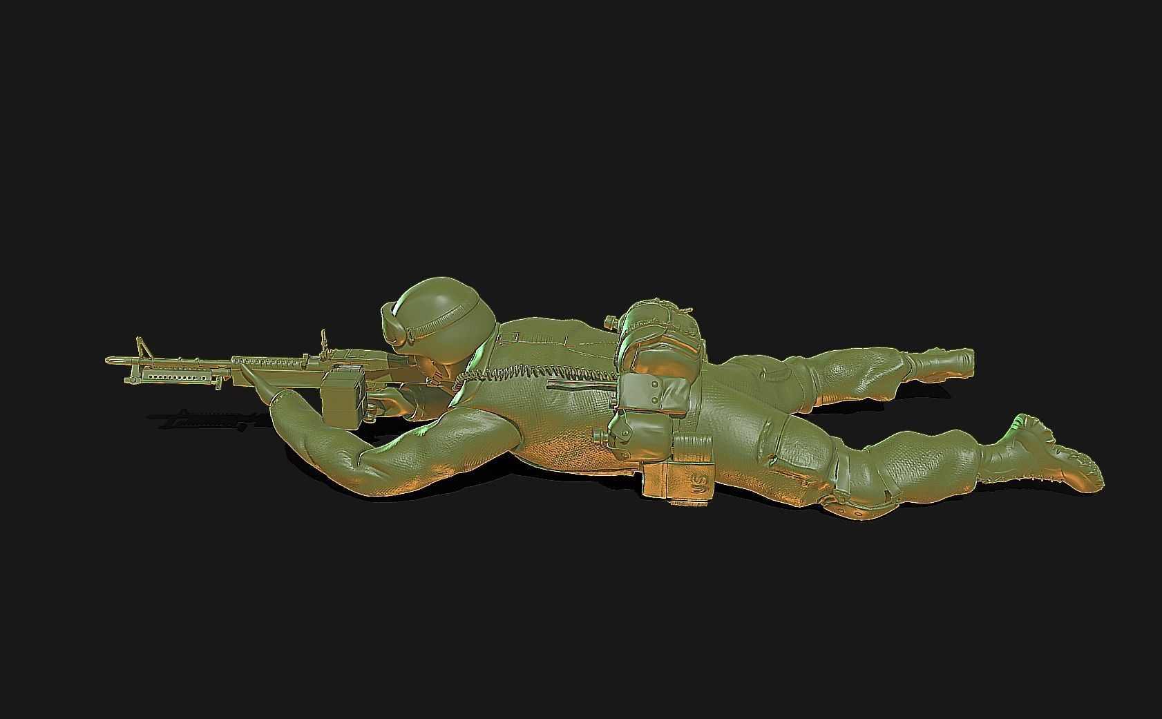 75th Ranger Prone - US Army 3D model 3D printable | CGTrader