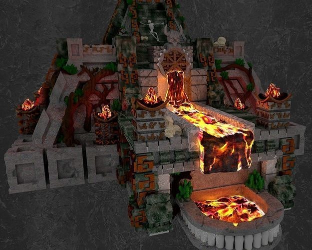 Giant Aztec Chaos pyramid with accessories 3D Print 3D model 3D ...