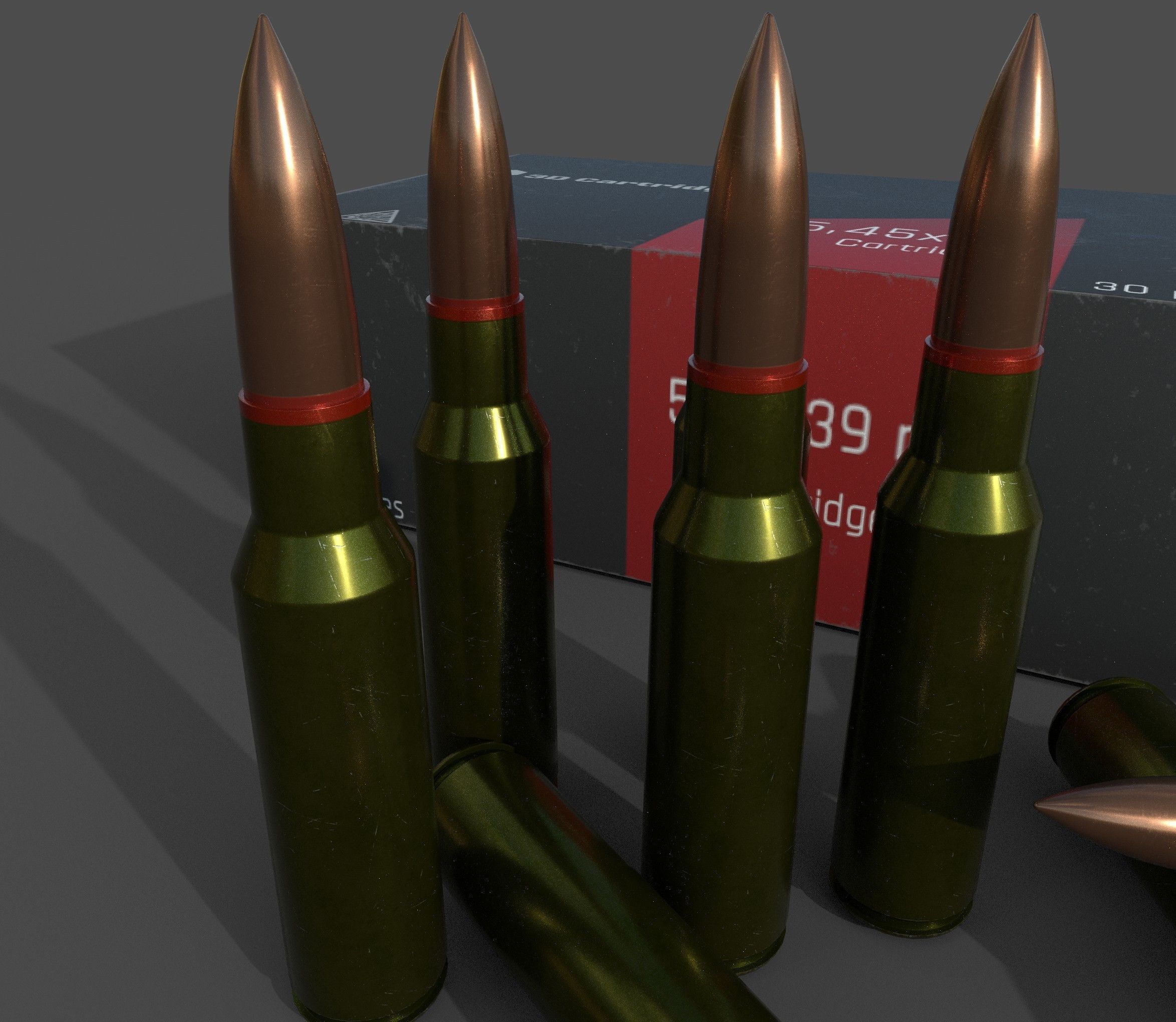 Cartridges and box with them 3D model | CGTrader