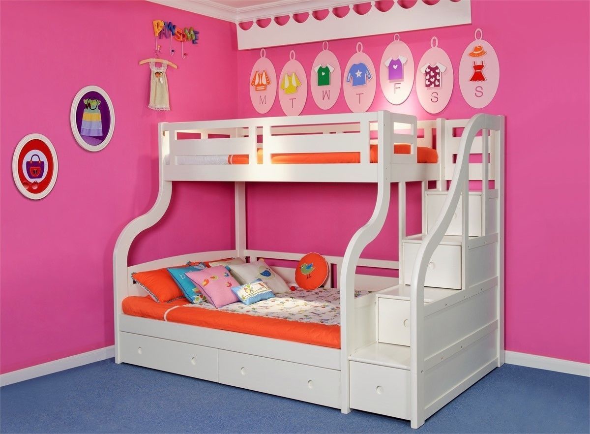 3D model Highly Detailed Modern Comfortable Bunk Bed for Children VR