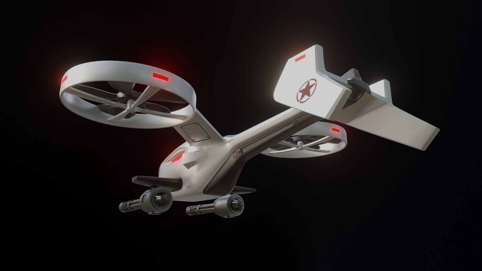 3D model Combat Drone Concept VR / AR / low-poly | CGTrader