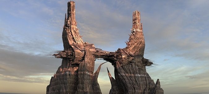 Alien Cliff Shards 7 3D model | CGTrader