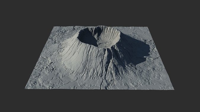 3D model Landscape Environment Volcano 4 VR / AR / low-poly | CGTrader