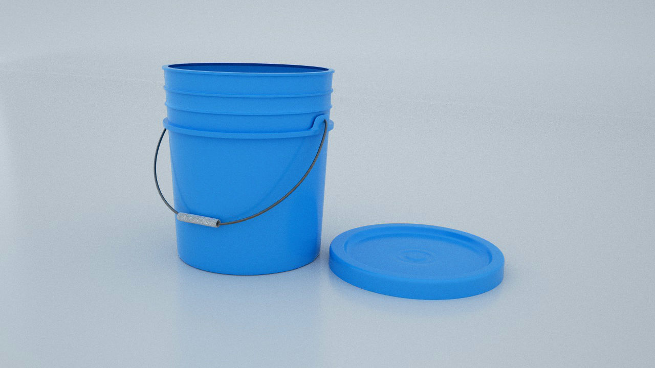 Bucket 3D Model and lid 3D model | CGTrader