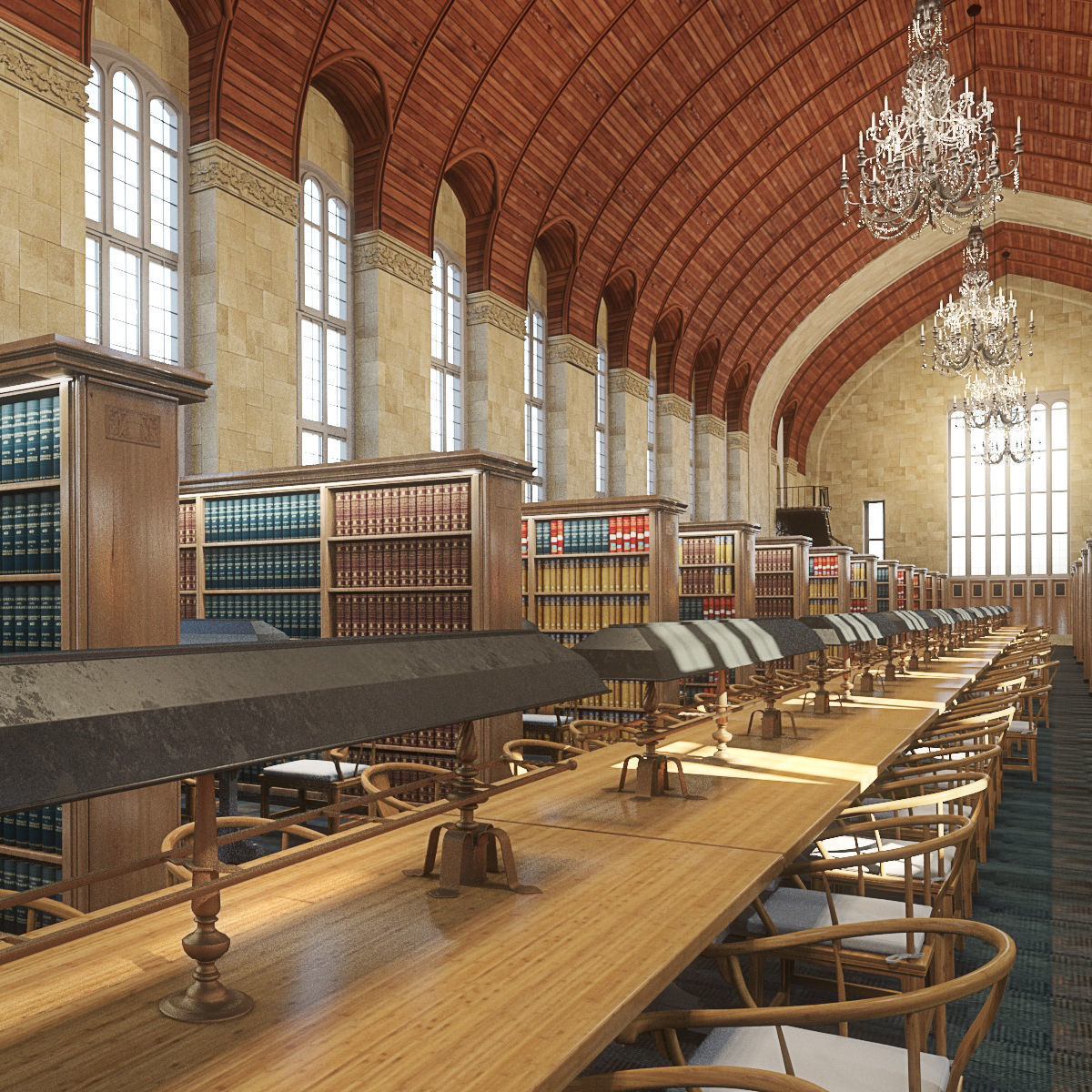 Cornell Law School Library 3D model CGTrader
