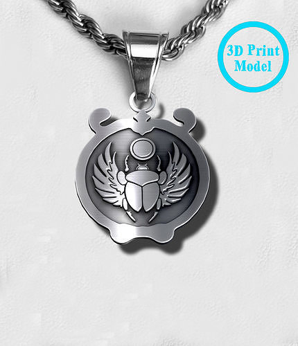 Scarab Pendant Ancient Necklaces Pharaonic Egypt jewelry 3D model 3D printable | CGTrader