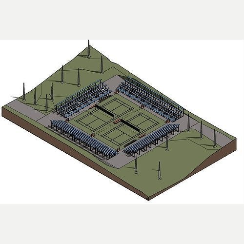 Outdoor sports ground Revit 3D model CGTrader