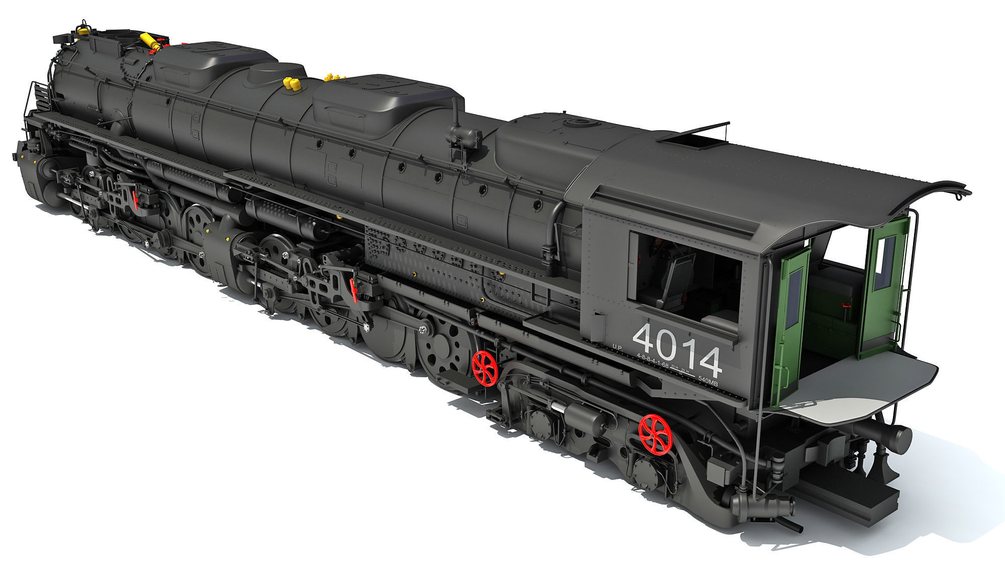 Steam Big Boy Train 3D model CGTrader