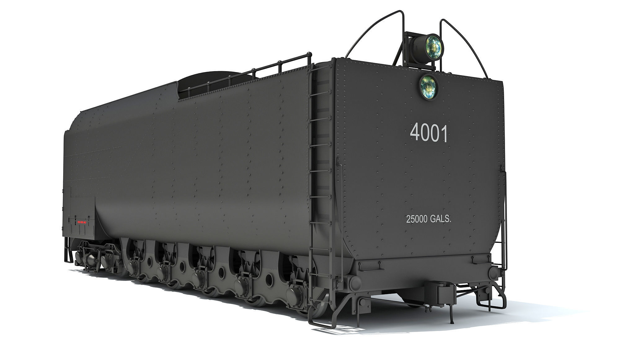 Steam Train Coal Tender Car 3D model CGTrader