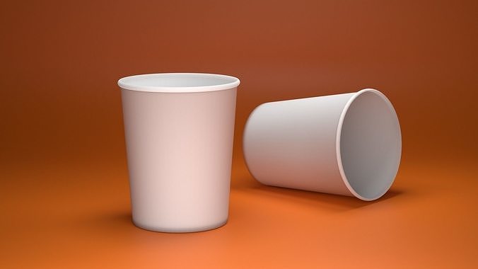 Paper cups 3D model | CGTrader