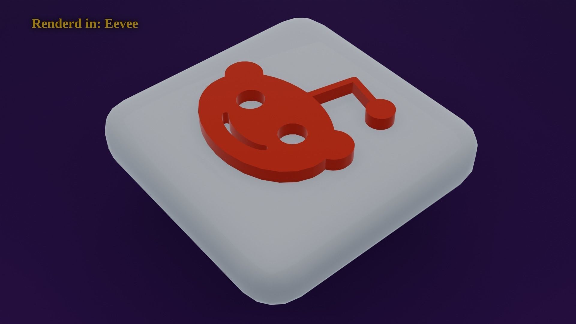 3D model Reddit Icon Emoji VR / AR / lowpoly CGTrader