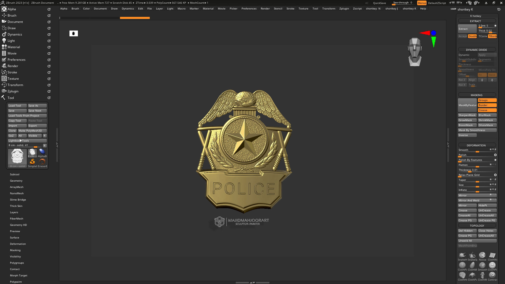 my great useful User Interface for Zbrush and hotkey 3D model CGTrader