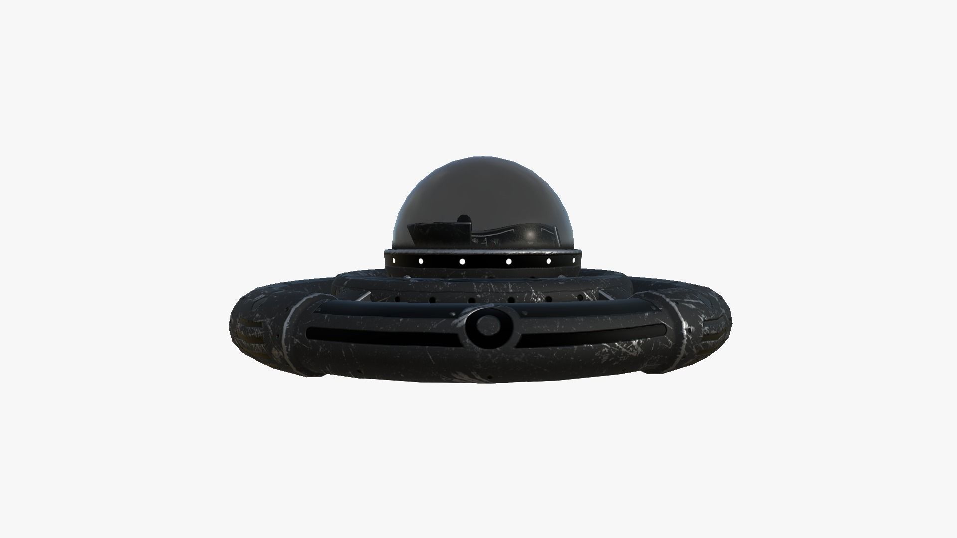 3D model Alien Spaceship UFO E10 Full Black - Sci Fi Spacecraft Design ...