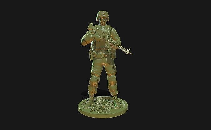 75th Ranger Rifle Turn - US Army 3D model 3D printable | CGTrader