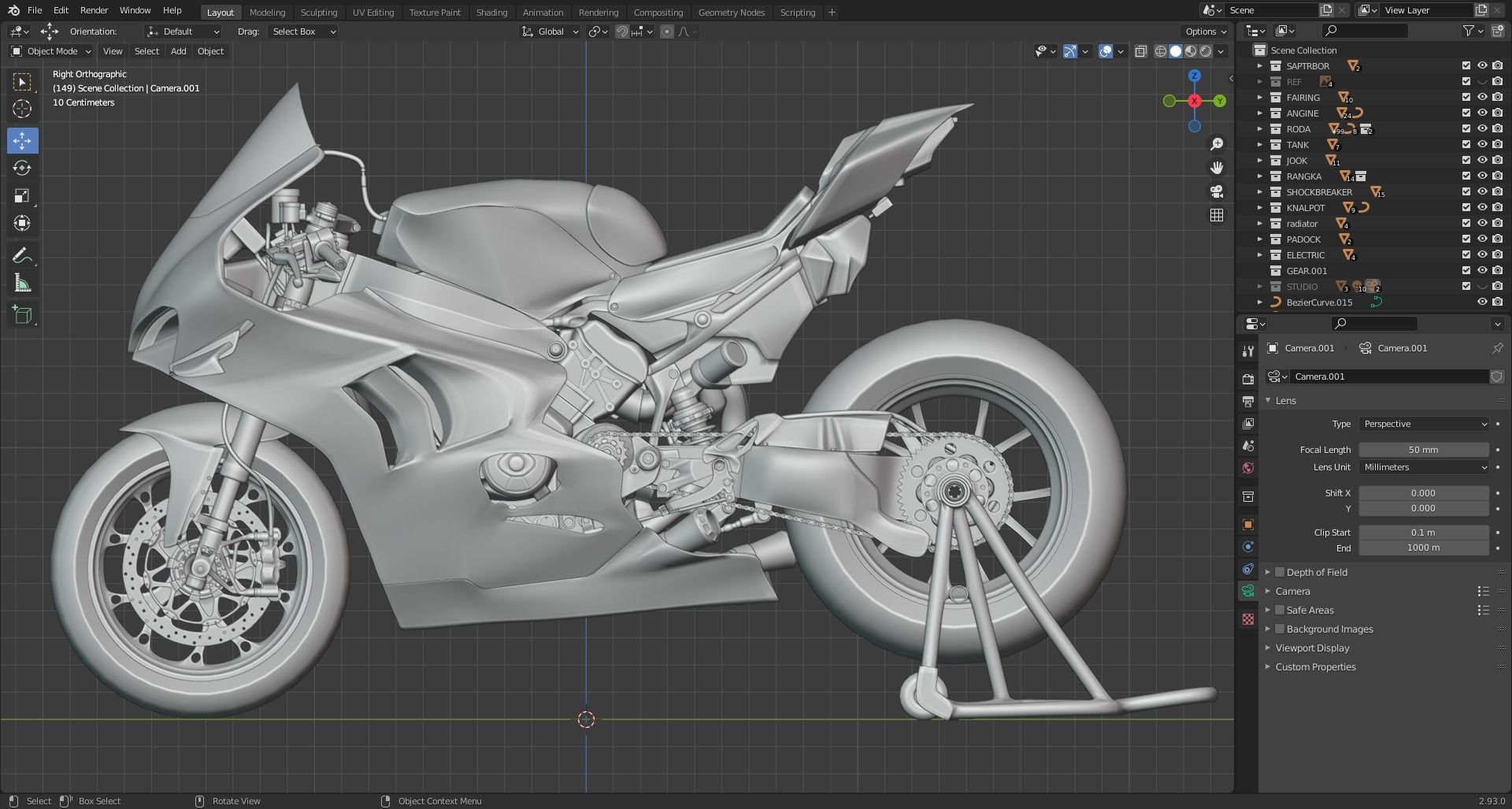 3D model DUCATI PANIGALE V4 WSBK 2019 FULL CARBON VR / AR / low-poly ...