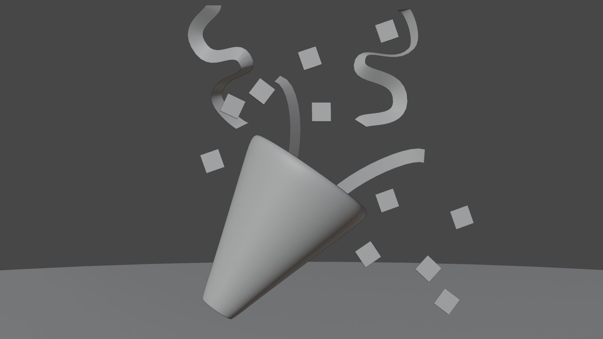 Party Popper Emoji Model 3D model CGTrader