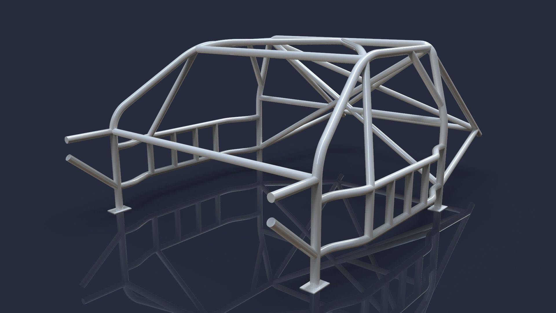 Roll cage V2 nascar style 3D model CGTrader