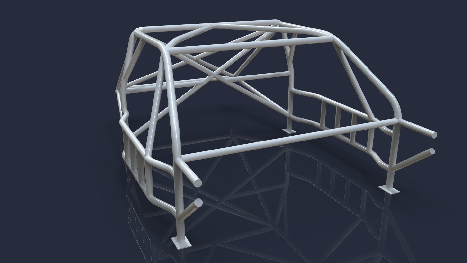 Roll cage V2 nascar style 3D model CGTrader