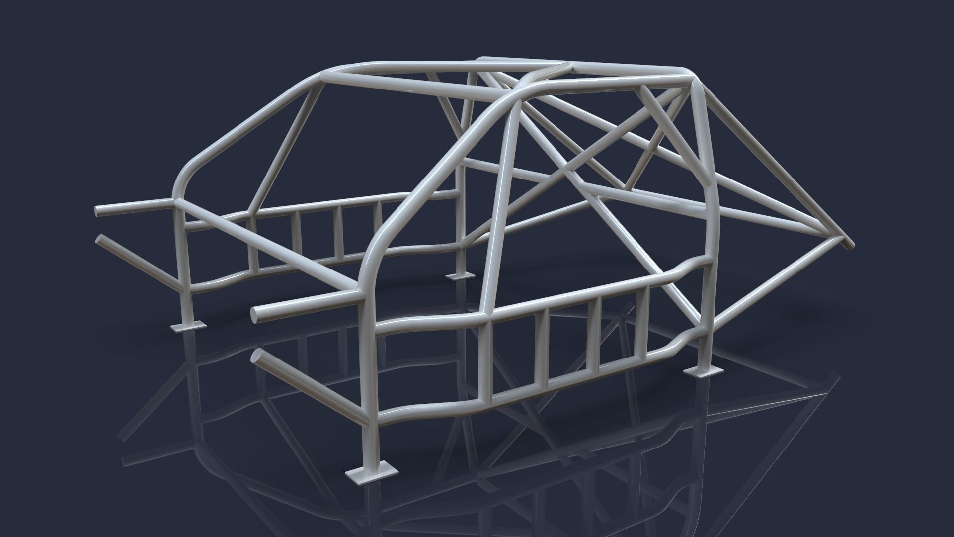 Roll cage V2 nascar style 3D model CGTrader