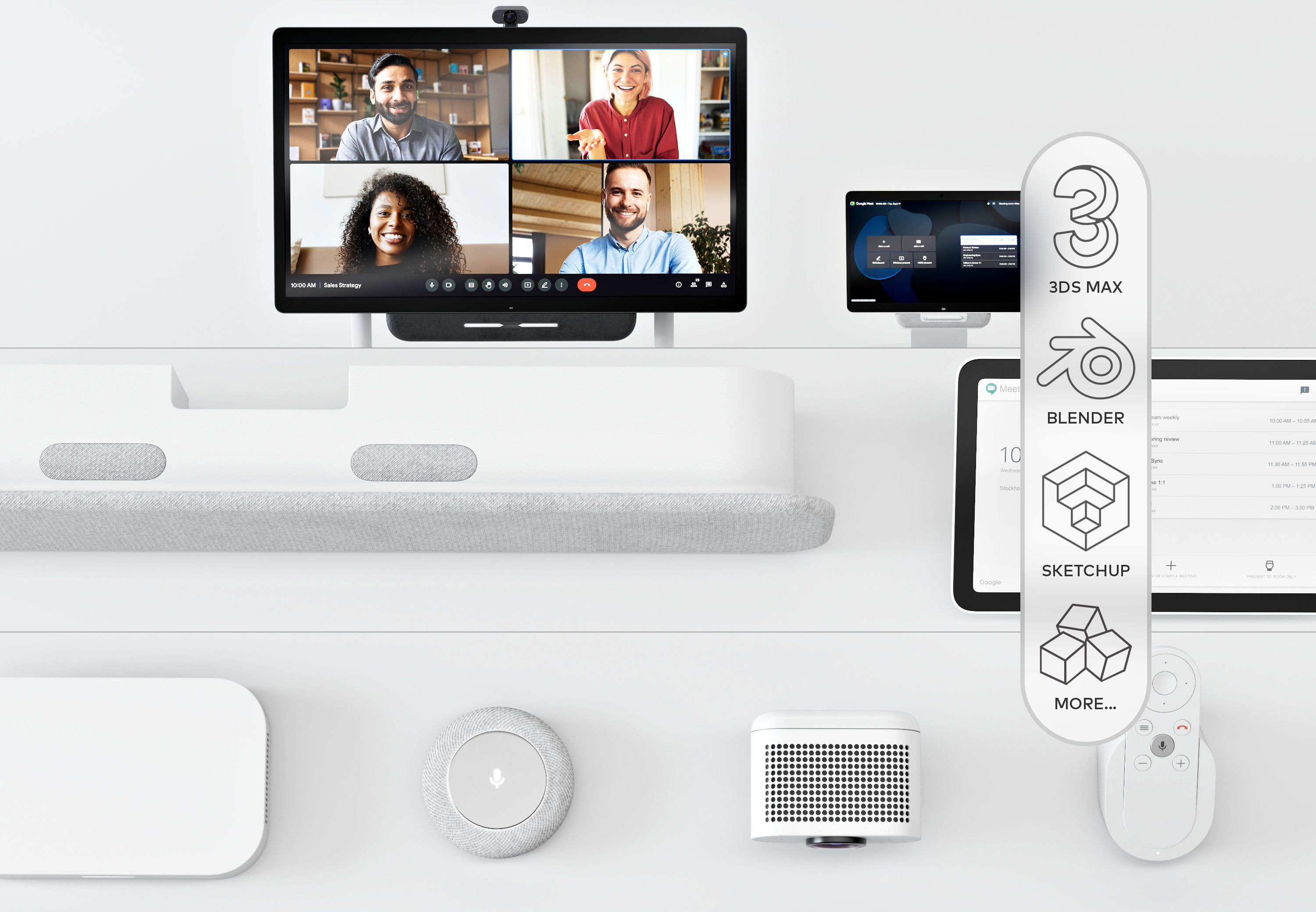 Google Meet Hardware Kit 3D Model Collection CGTrader