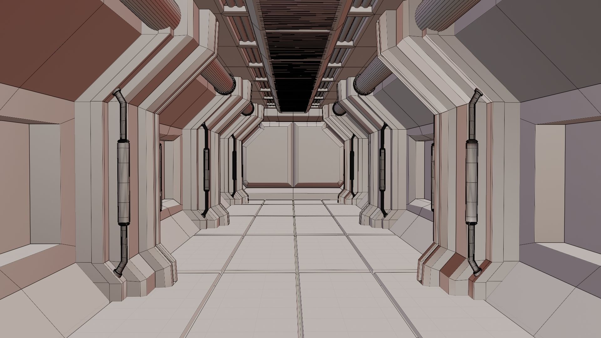 Sci Fi room passage 3D model | CGTrader