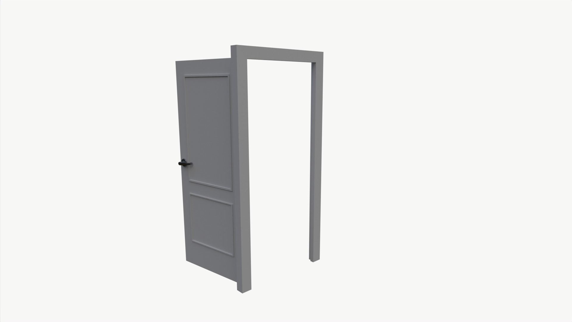 3D model Low Poly Door Ready to Animate VR / AR / lowpoly CGTrader