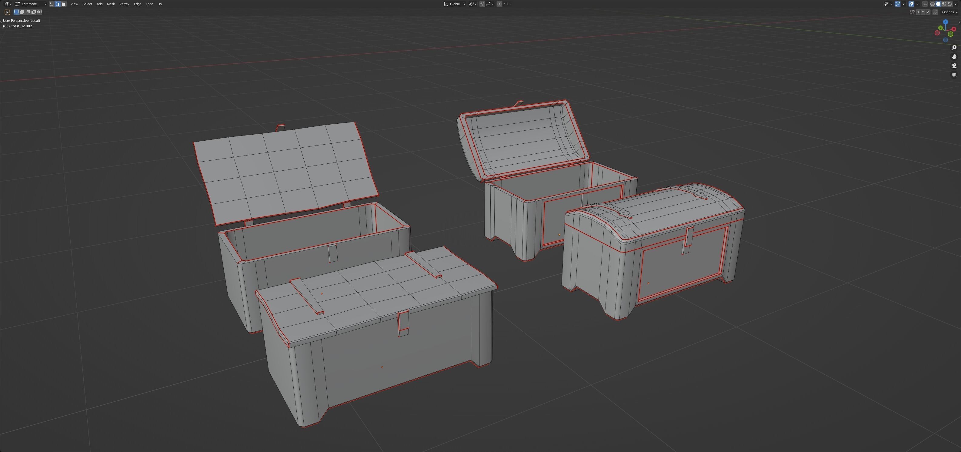 3D model Medieval wooden chests VR / AR / low-poly | CGTrader
