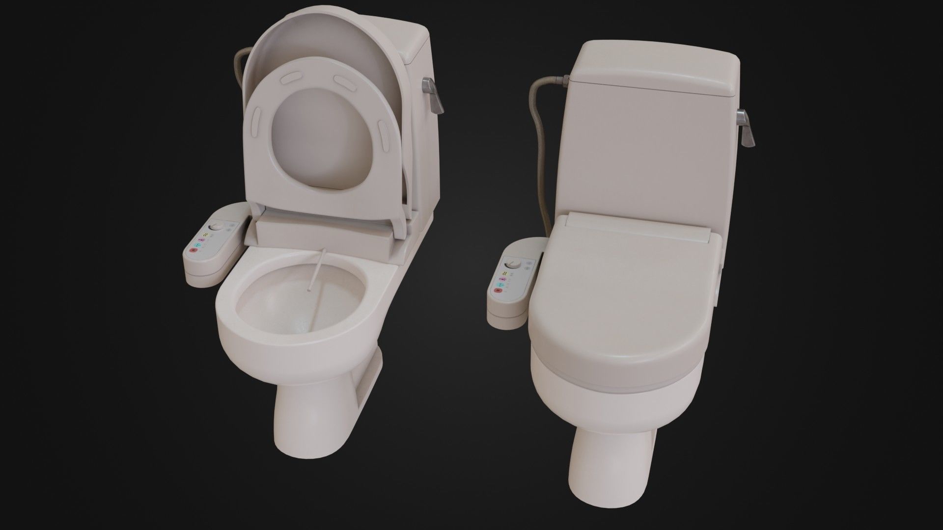 3D model Japanese Toilet Bidet 01 VR / AR / lowpoly CGTrader