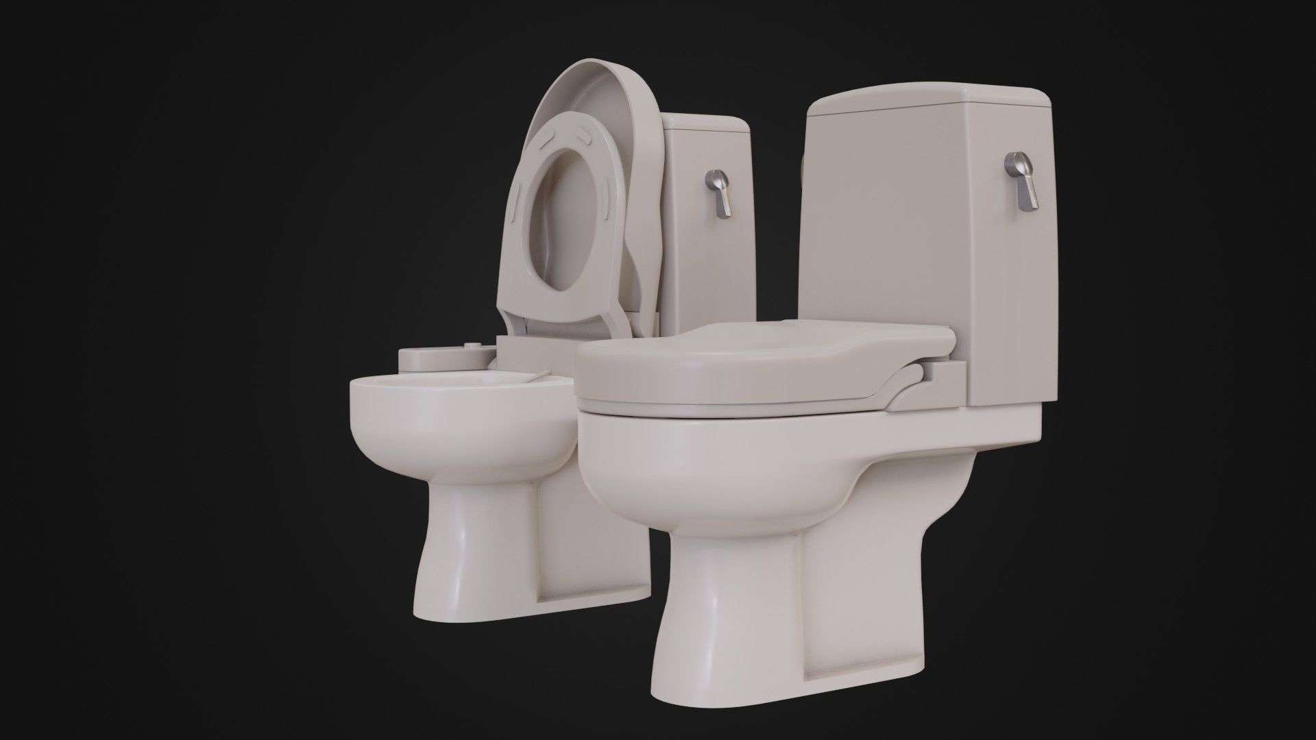 3D model Japanese Toilet Bidet 01 VR / AR / lowpoly CGTrader