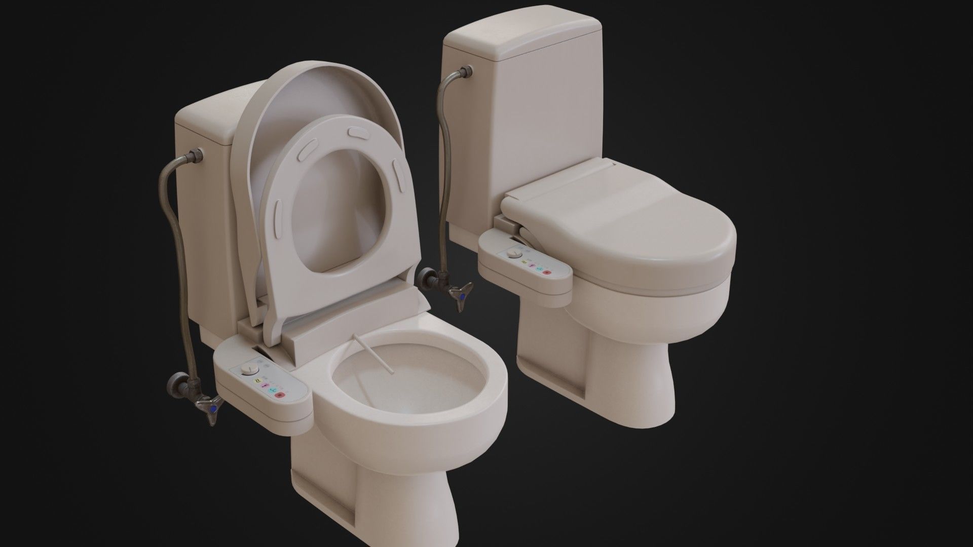 3D model Japanese Toilet Bidet 01 VR / AR / lowpoly CGTrader