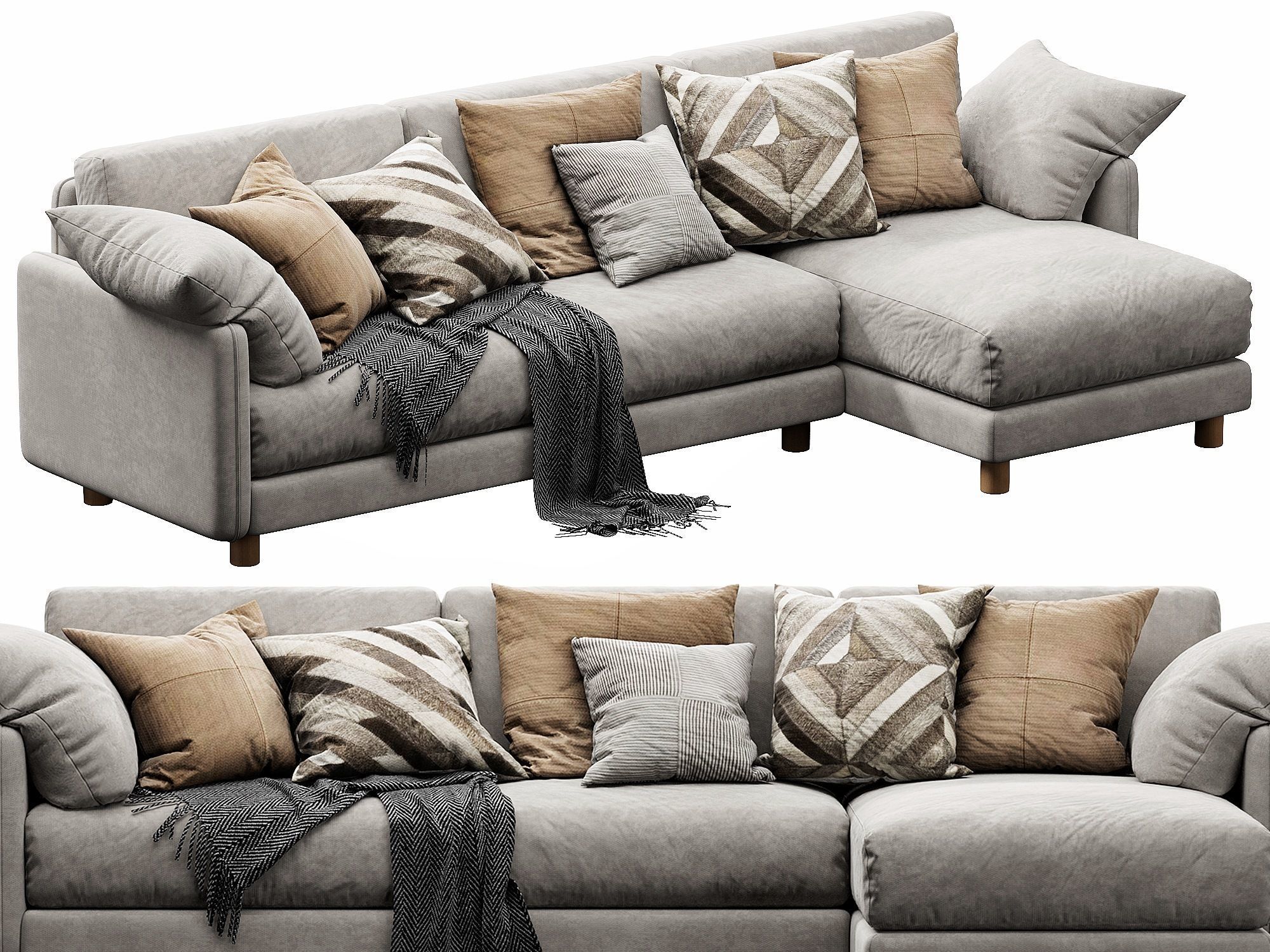 Nick scali Milo Chaise Lounge 3D model CGTrader