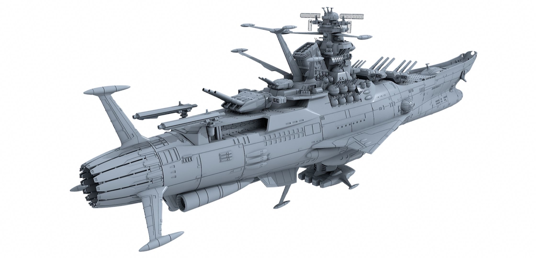 Space Battleship Yamato 2199 STL files 3D model 3D printable CGTrader