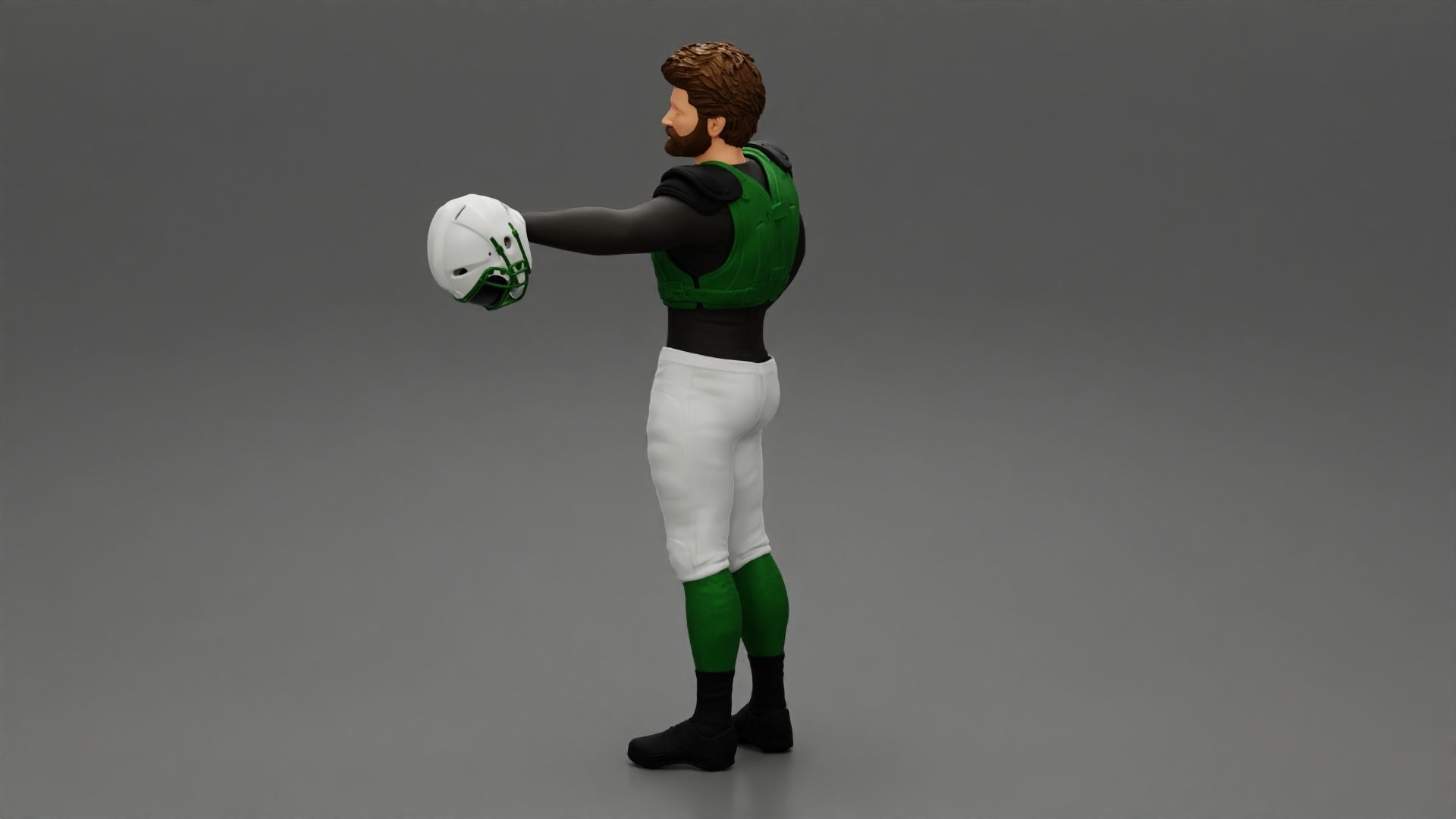 3d Print Model Rugby Rugby player holding a helmet in hands 3D model 3D printable | CGTrader