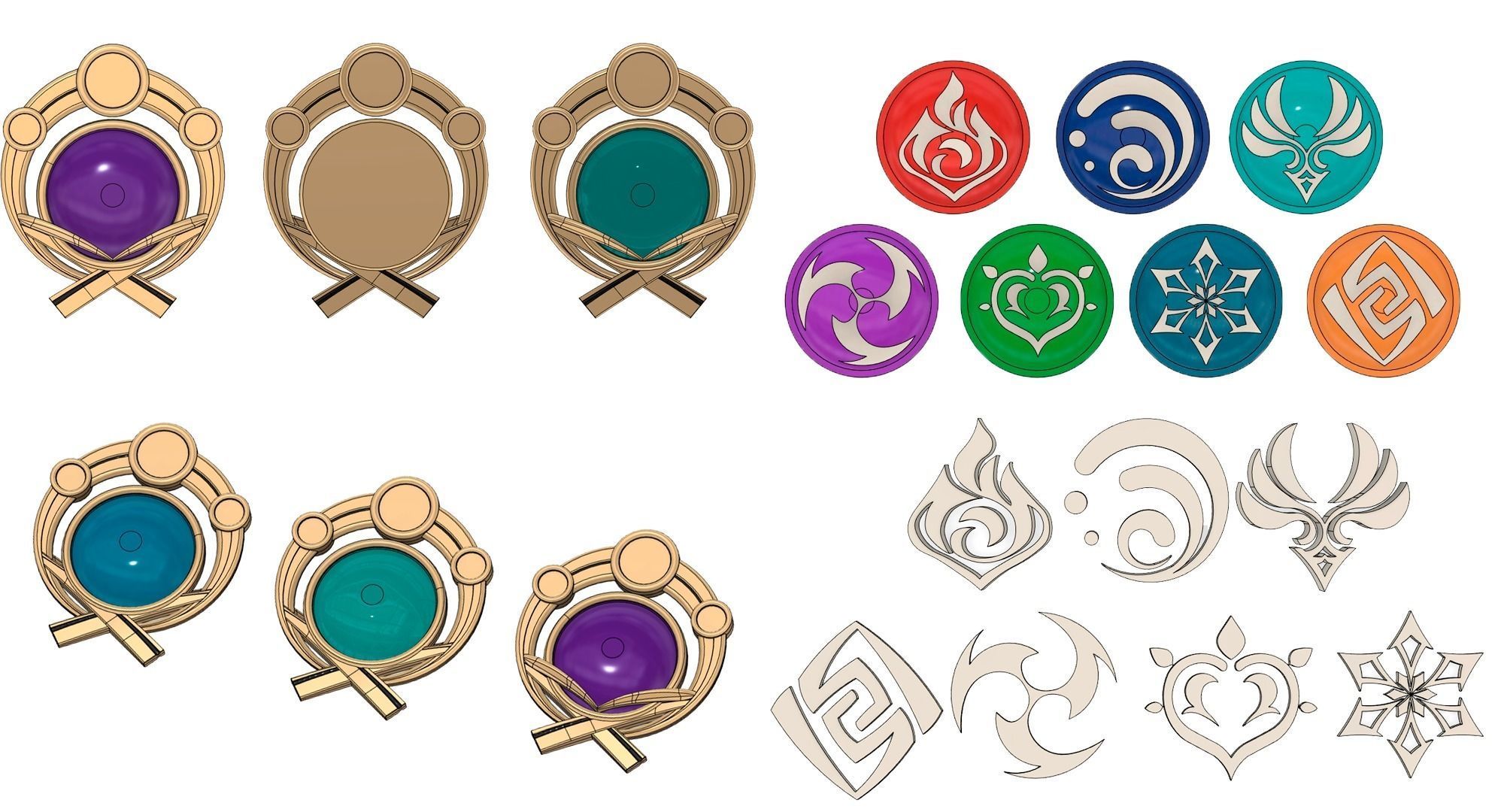 Genshin Impact Inazuma Vision 3d file stl 3D model 3D printable