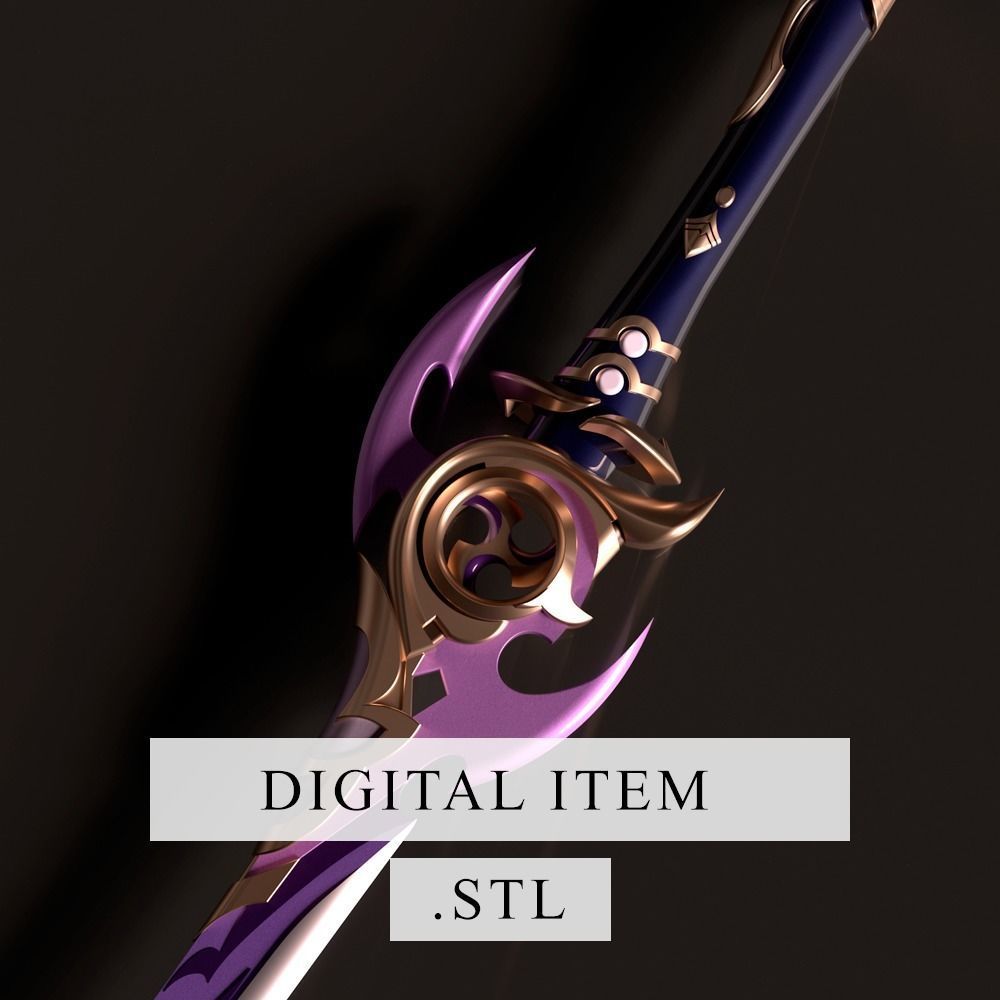 Genshin Impact Mistsplitter 3d file stl 3D model 3D printable CGTrader