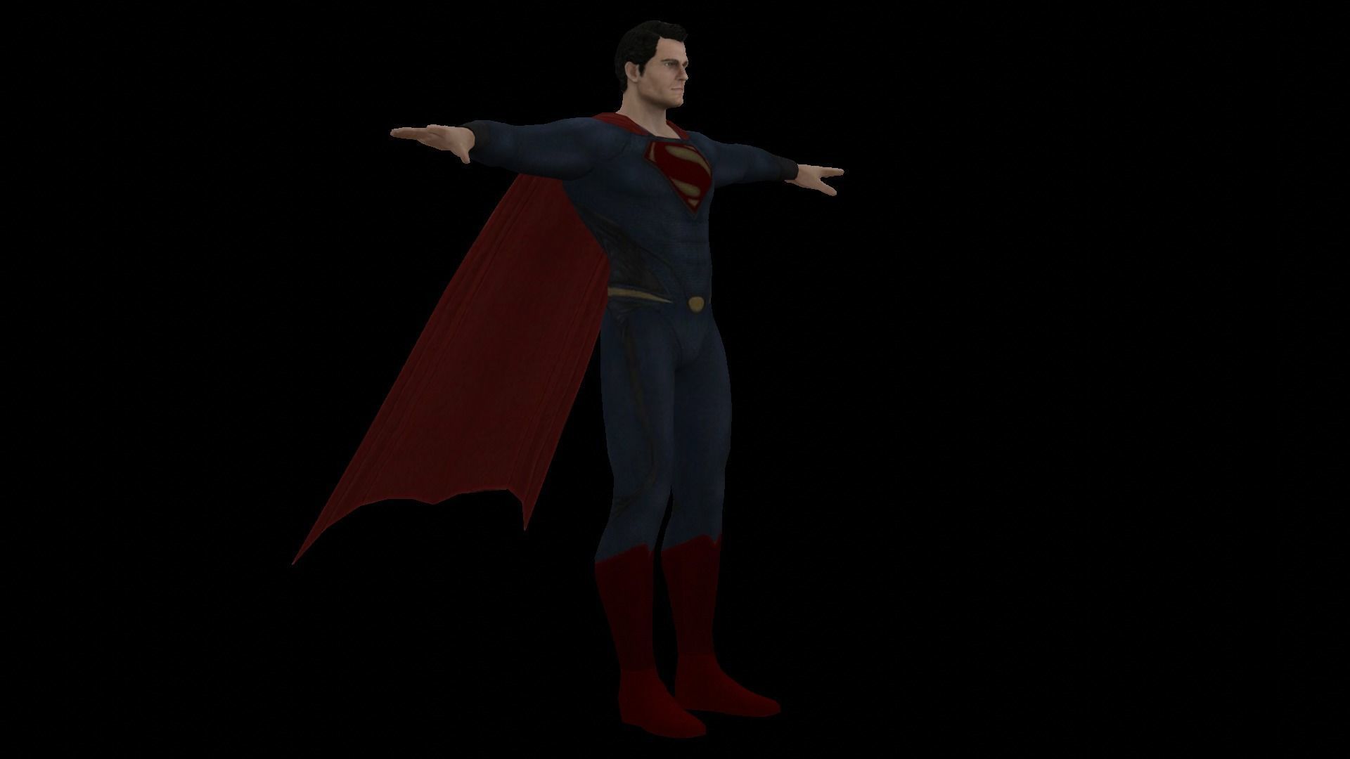Superman Rig Model Superman 3D Model in cape 3D model rigged | CGTrader