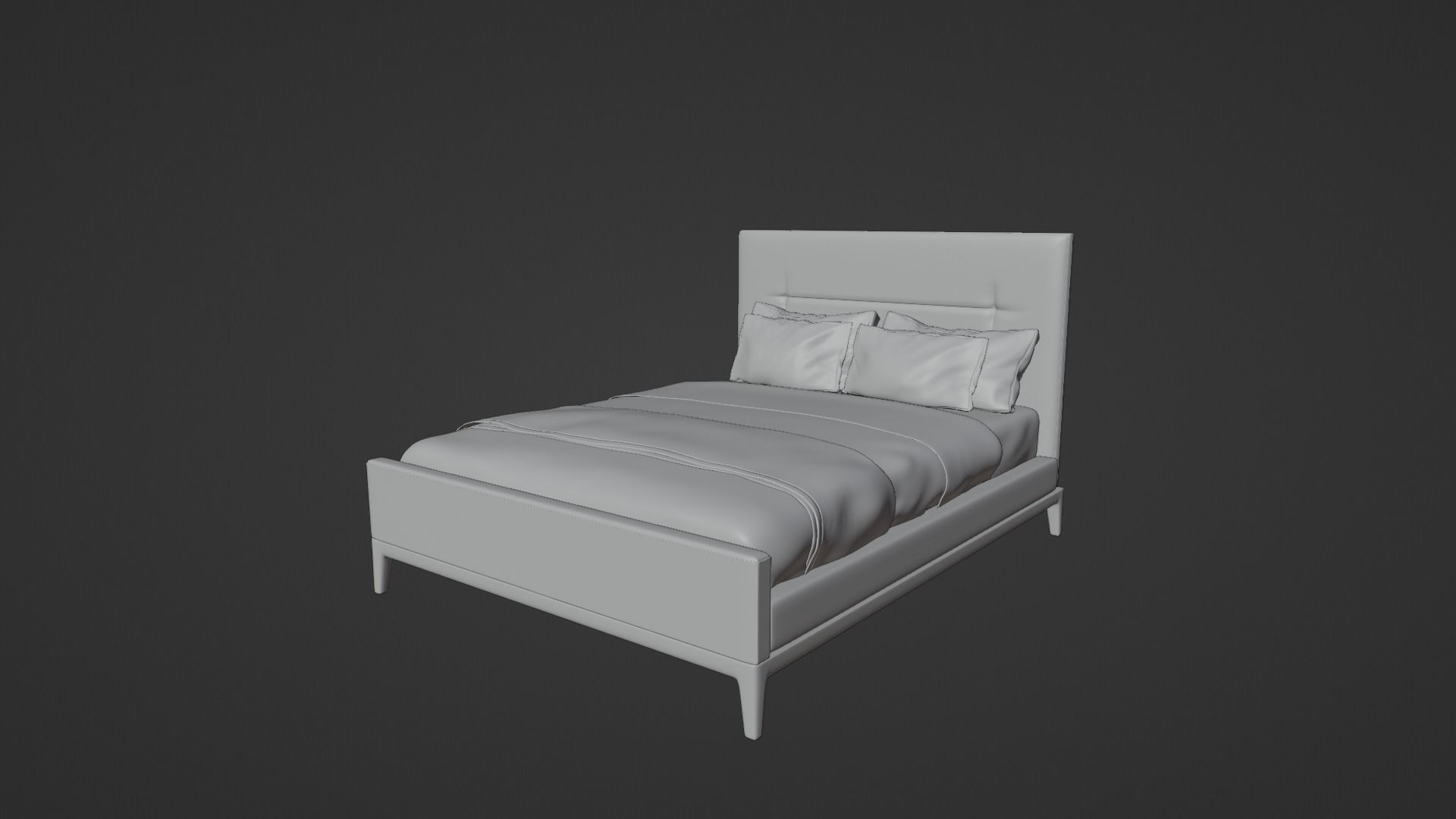 West Elm Parker Bed 3D model CGTrader