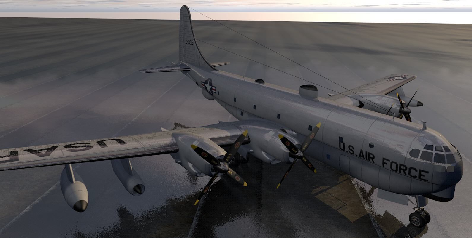 Boeing C-97 Stratofreighter - Boeing KC-97L Stratotanker 3D model ...
