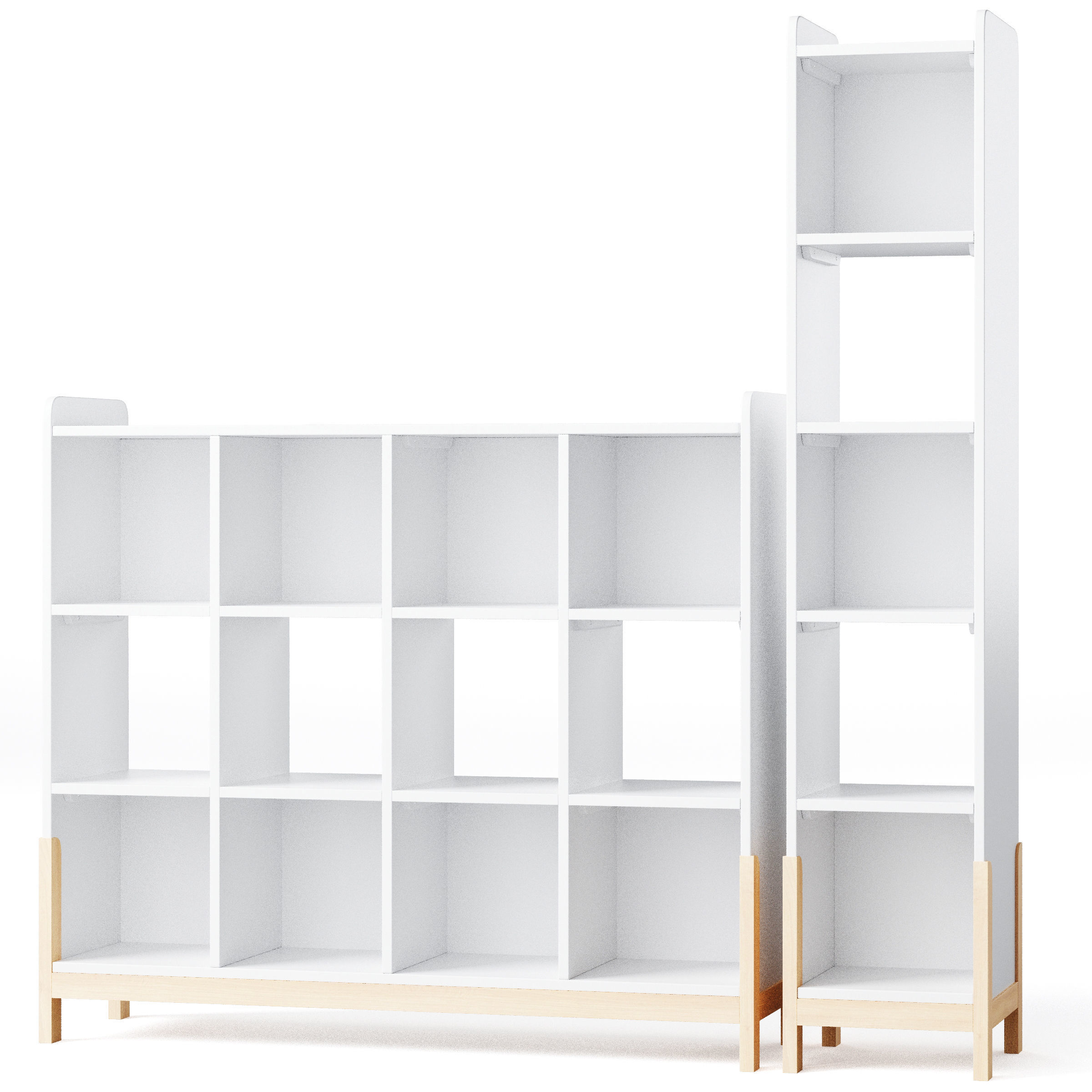 Rue 5Shelf and 12Cube Bookcase 3D model CGTrader
