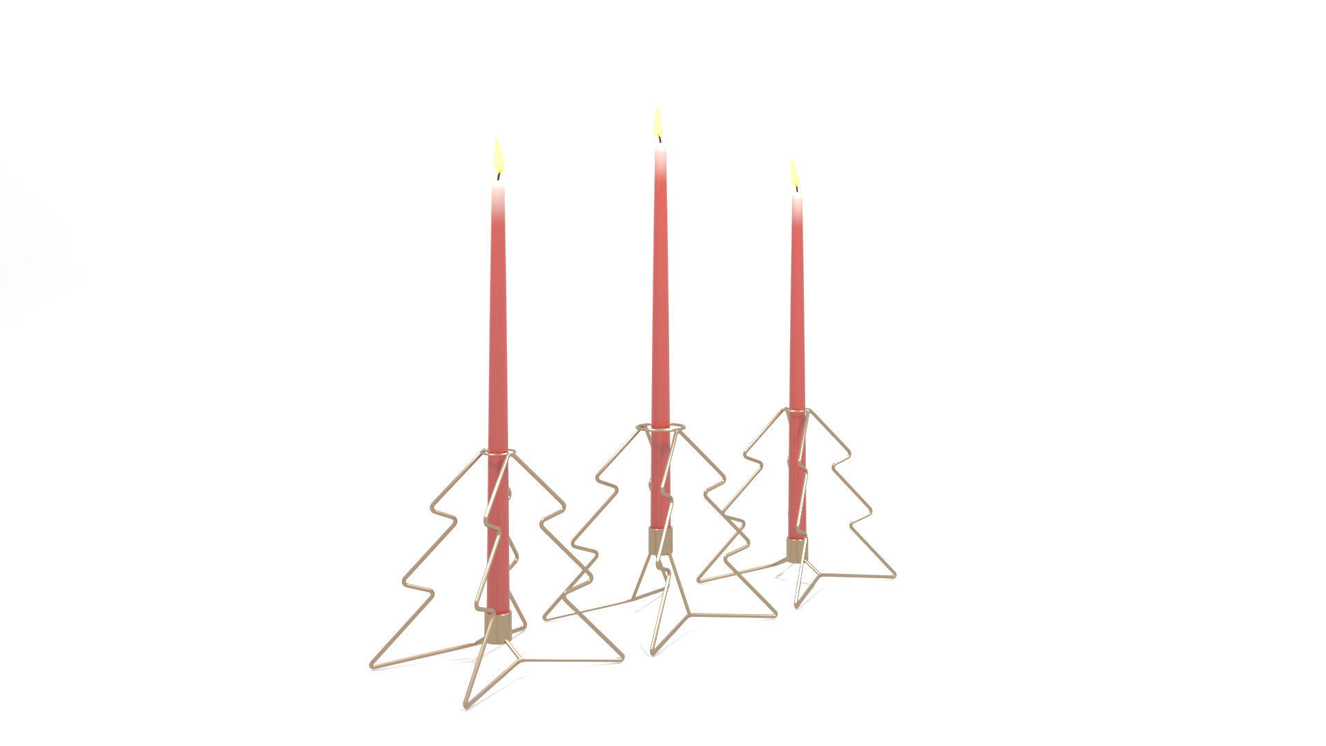 Christmas Tree Candlestick 3D model | CGTrader