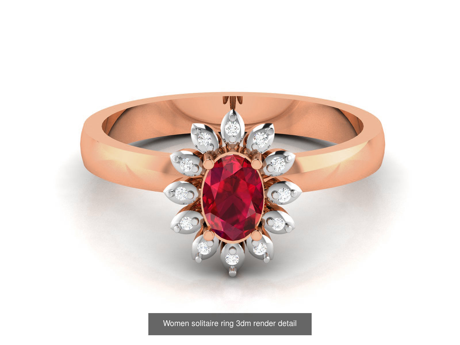 75 Ruby Diamond diamond ring 3dm renders details 3D Model Collection ...