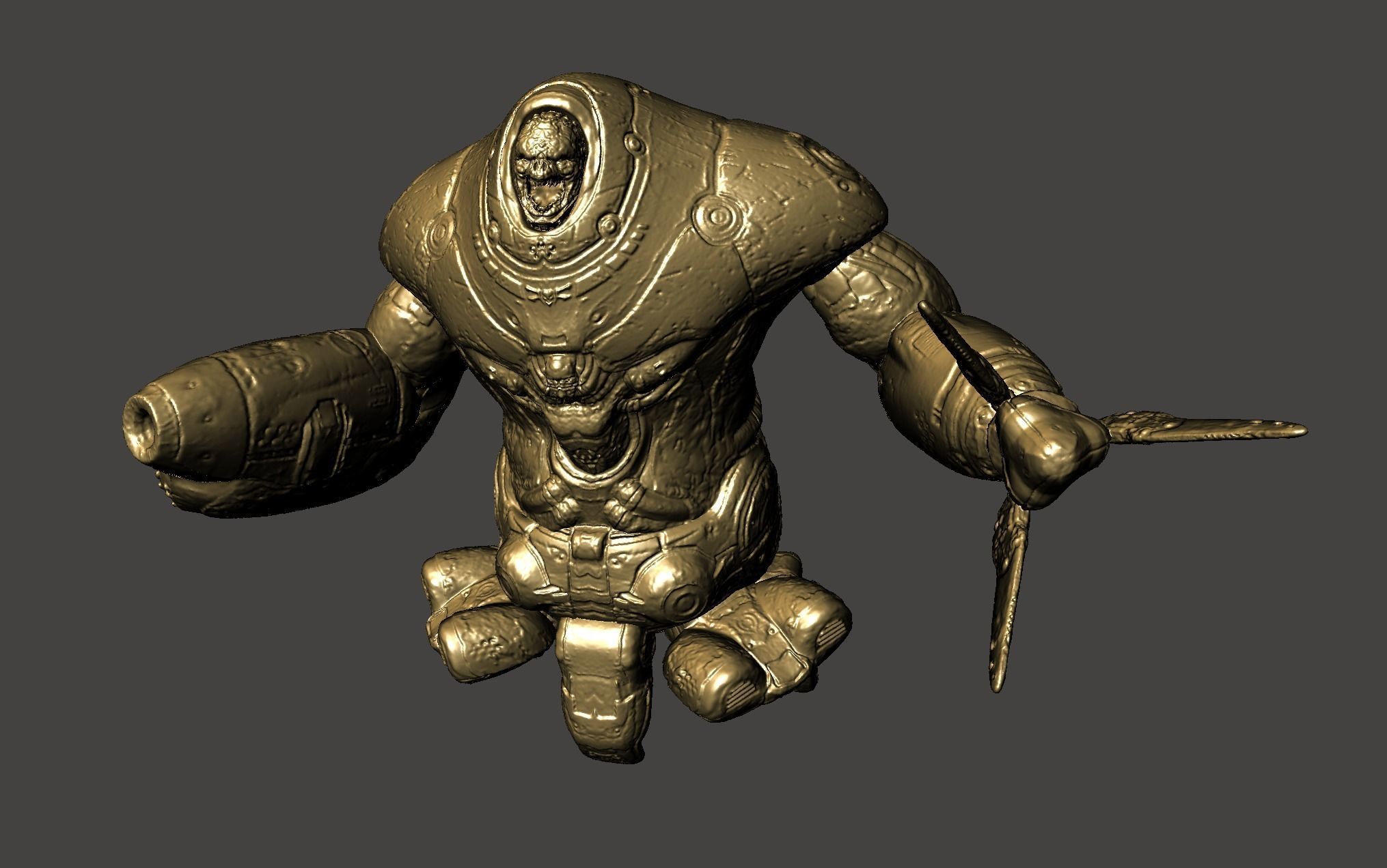 THE MAKRON QUAKE 4 modular ultrahigh Detailed STL 3D model 3D model 3D