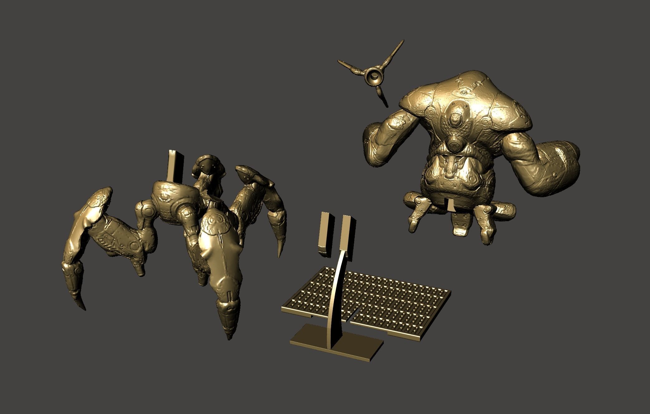 THE MAKRON QUAKE 4 modular ultrahigh Detailed STL 3D model 3D model 3D