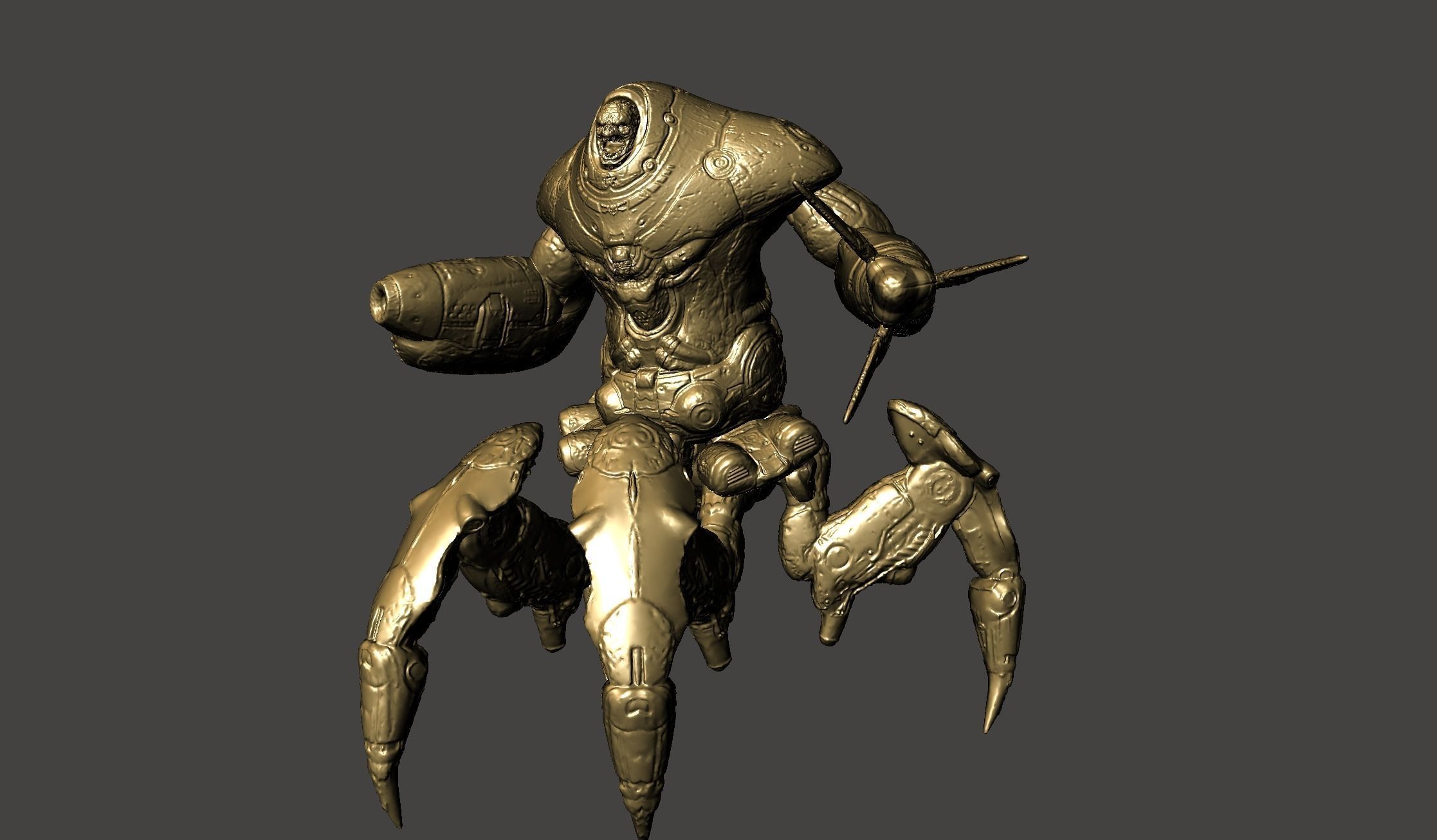 THE MAKRON QUAKE 4 modular ultrahigh Detailed STL 3D model 3D model 3D