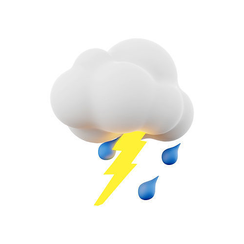 Thunderstorm And Lightning Cartoon
