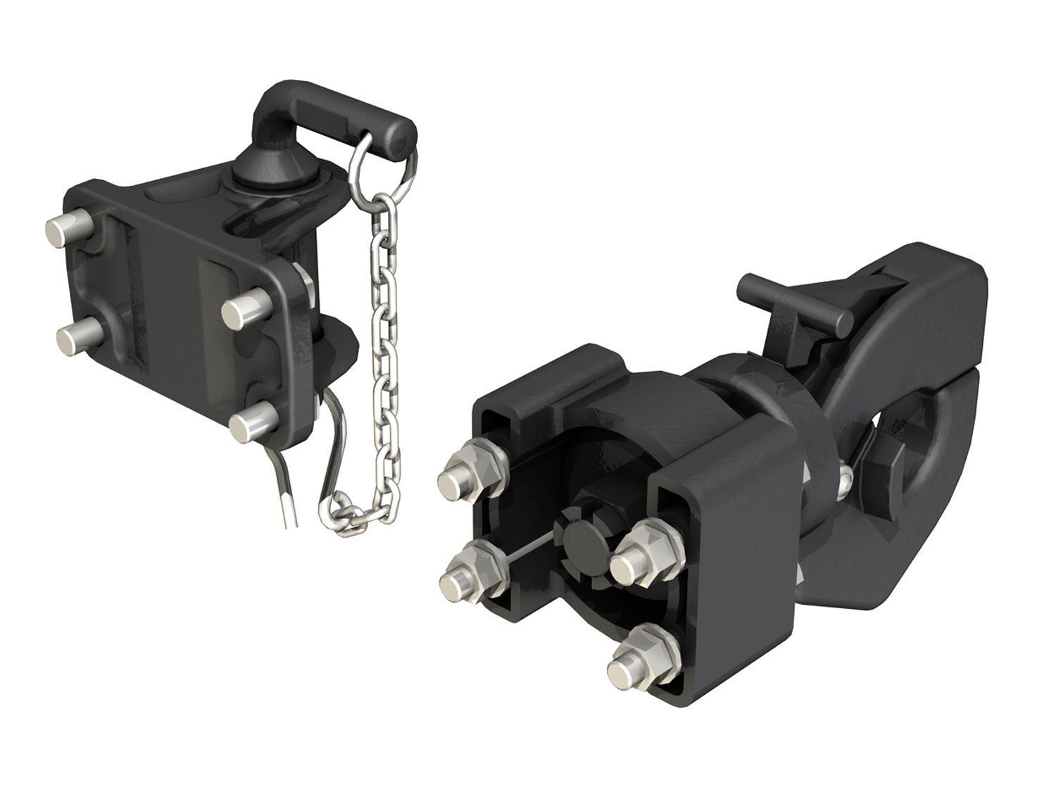 Trailer hitch Tow eye 3D Model OBJ 3DS C4D LWO LW LWS