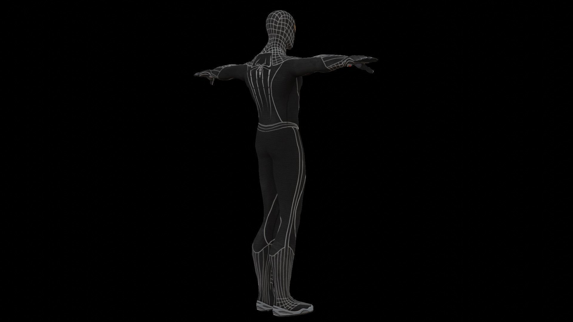 Black SpiderMan Model 3D model rigged CGTrader