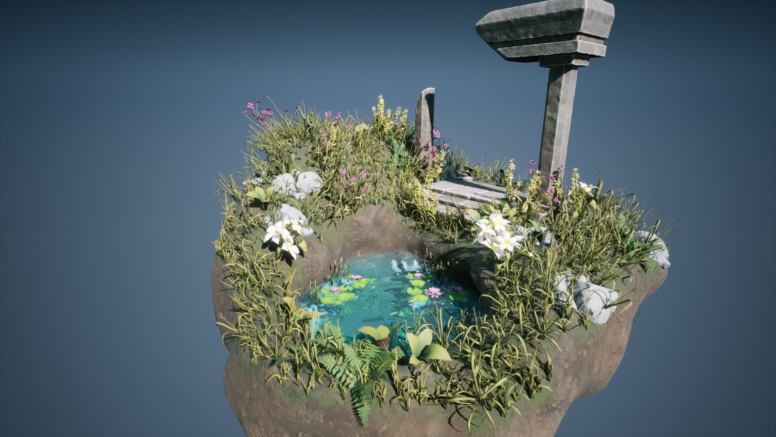 Blender 3 UE5 Stylized Foliage Guide Environment Scene 3D model ...