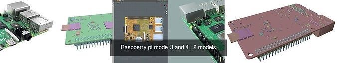 3D Model Collection Raspberry pi model 3 and 4 VR / AR / low-poly ...