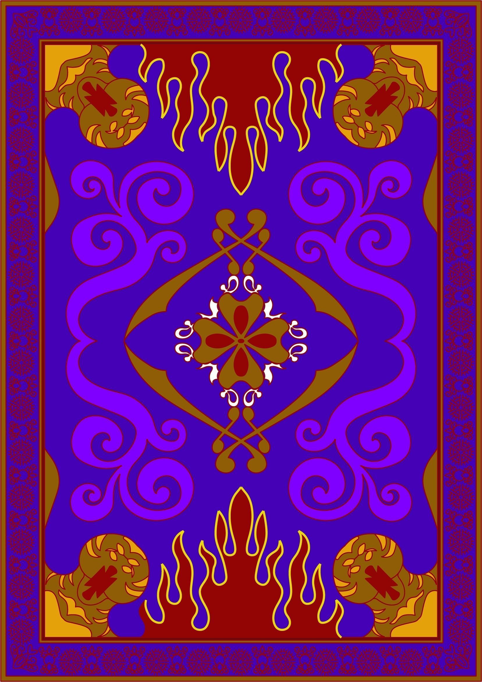 Aladdin carpet 3D model | CGTrader